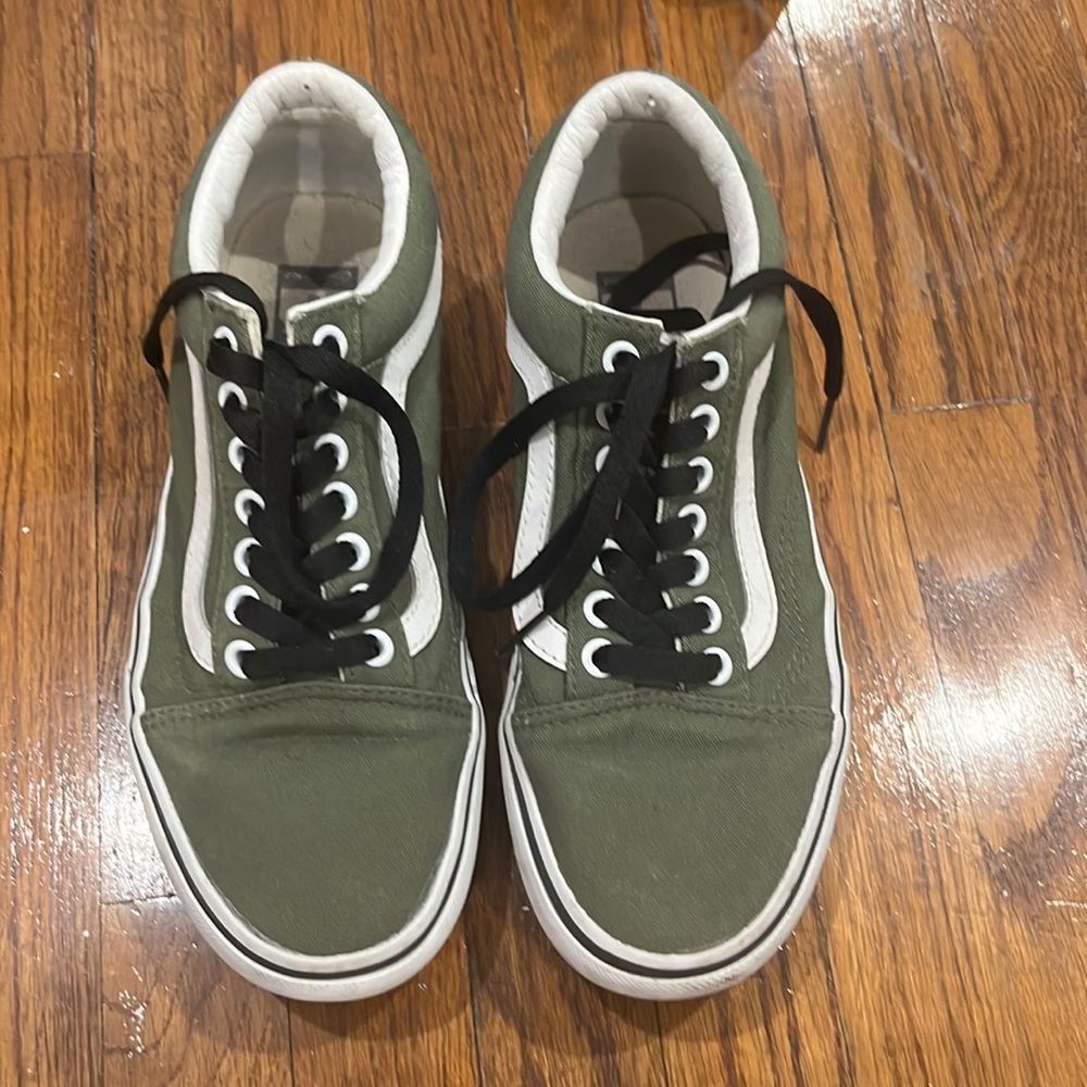 Custom green platform  Vans